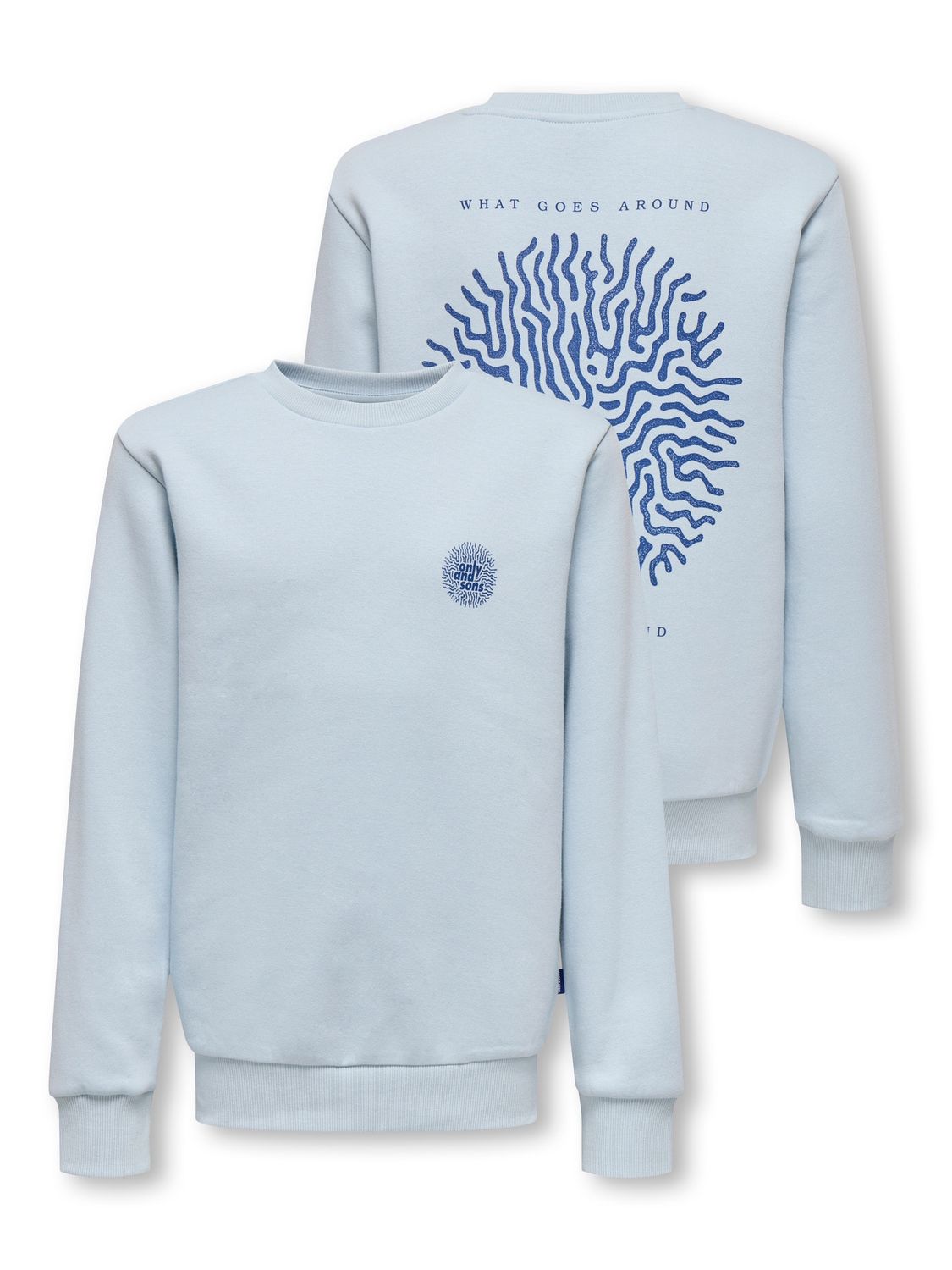 Only &amp; Sons Junior Sweater Ceres Cell – Skyway, Kleur: Skyway CELL SKY WAY, Maat: 146/152
