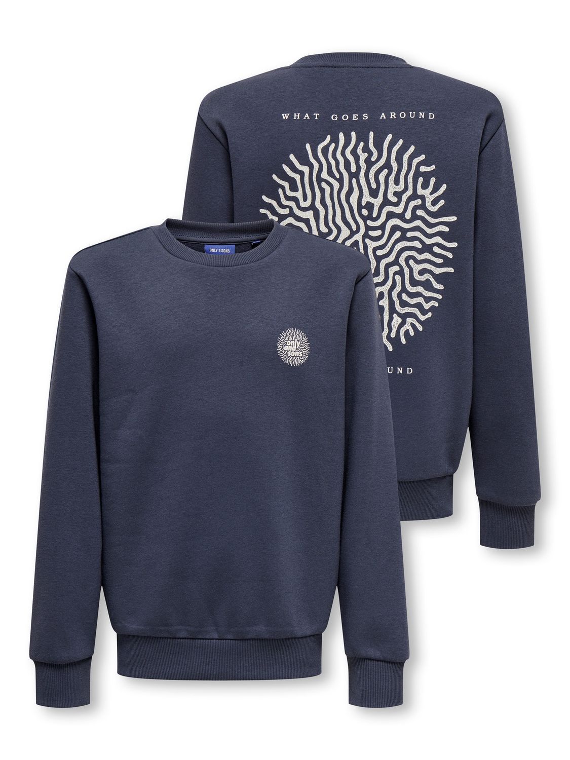 Only &amp; Sons Junior Sweater Ceres Cell – Blue Nights, Kleur: Blue Nights CELL BLUE NIGHTS, Maat: 146/152