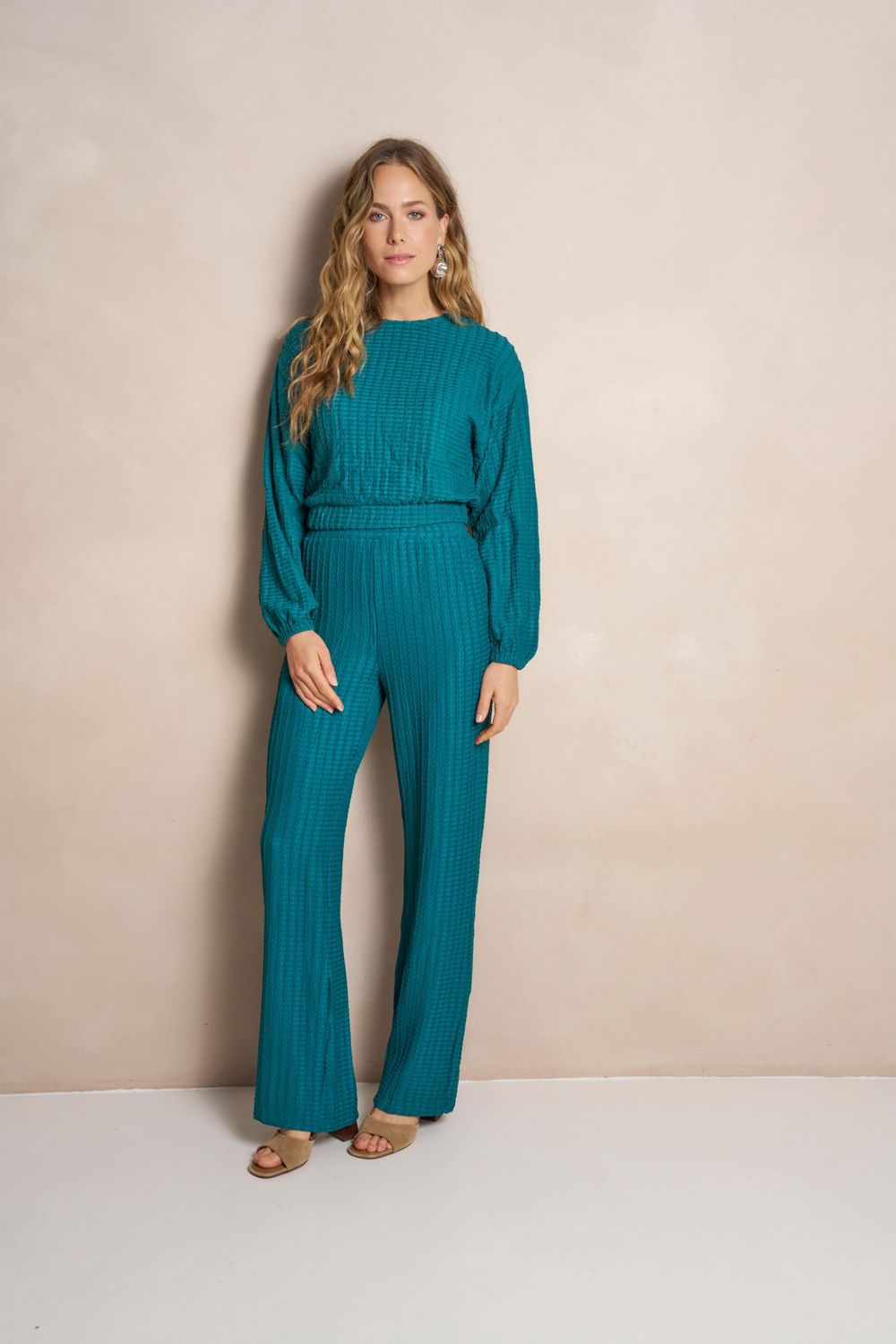 Lofty Manner Broek Amaris – Teal Lofty Manner Broek Amaris – Teal, Kleur: Teal, Maat: XS