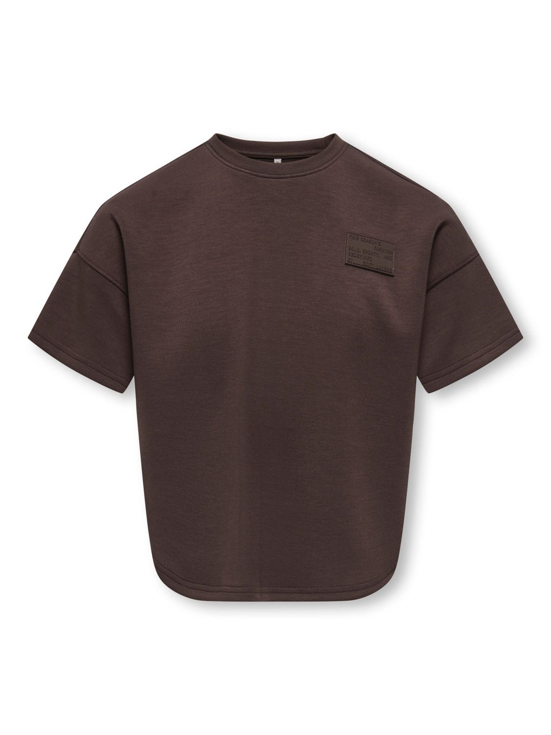 Only Girls Short Sleeve Detail Sweatshirt Top Ada BR, Kleur: Brown, Maat: 134/140