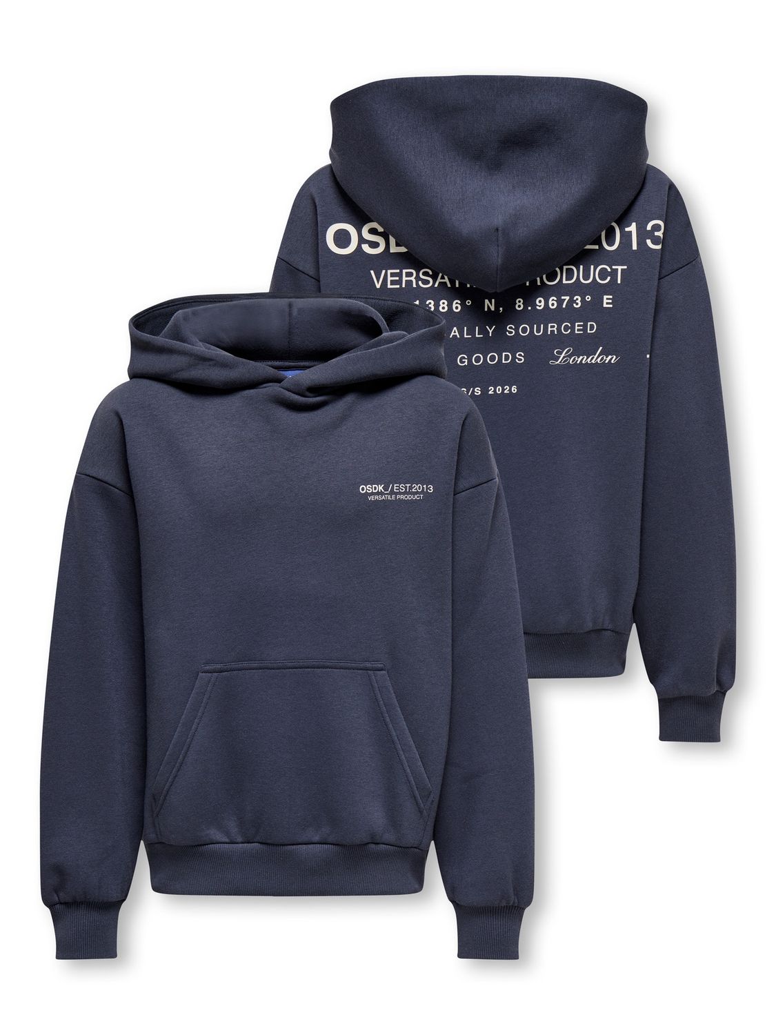 Only &amp; Sons Junior Hoodie Rikado –  Blauw, Kleur: Blue Nights OSDK, Maat: 146/152