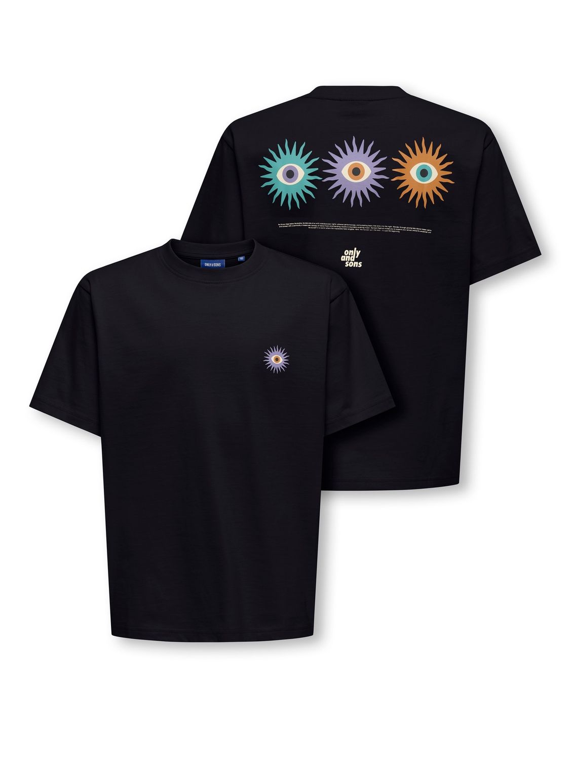 OSJFRED WILLY RLX SS TEE b, Kleur: Black HORIZON BLACK, Maat: 134/140