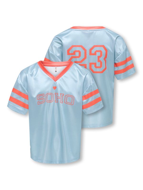 KOGLULU S/S V-NECK SPORTY TOP Blue