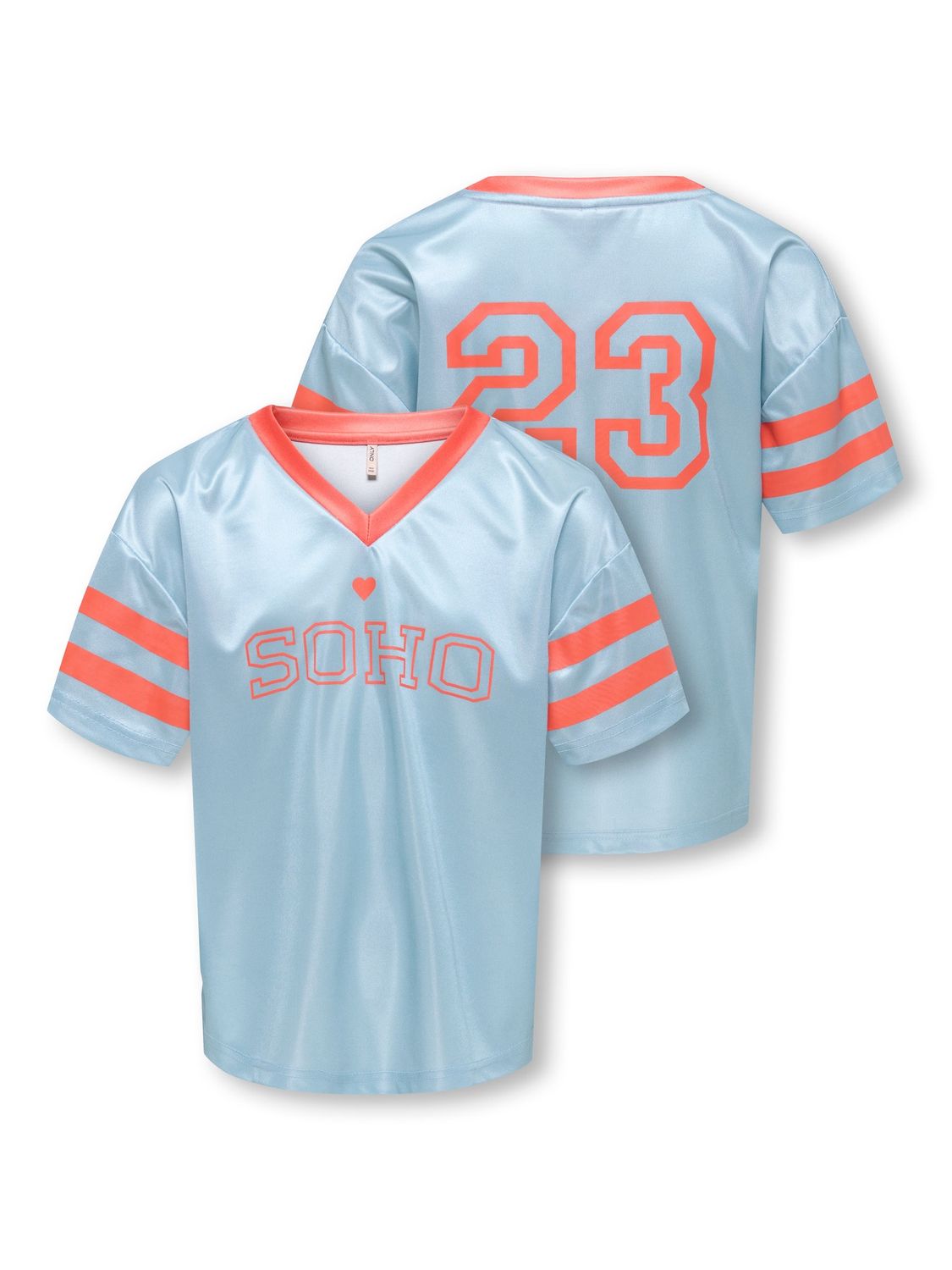 KOGLULU S/S V-NECK SPORTY TOP Blue, Kleur: Blue, Maat: 158/164