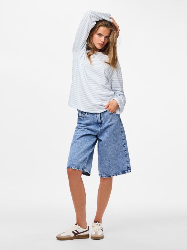 Pieces Longsleeve T-shirt Sadie – Blauw