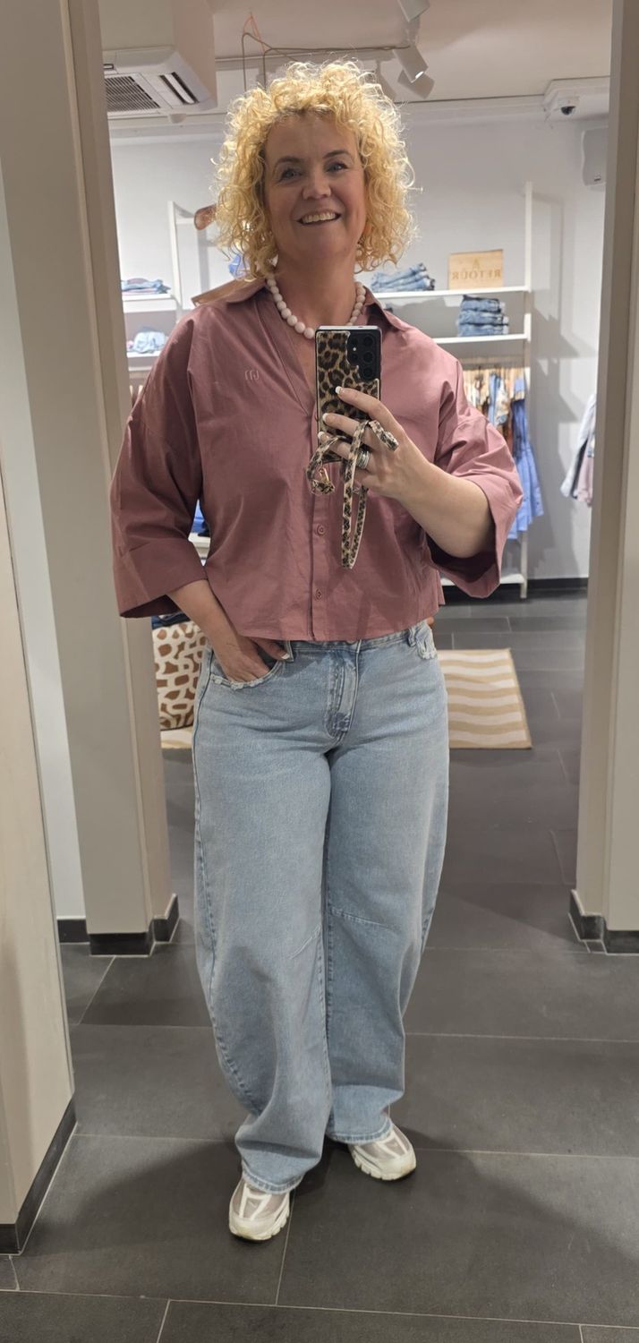 Queen Hearts-Barrel jeans 2, Kleur: Licht bLauw, Maat: XS