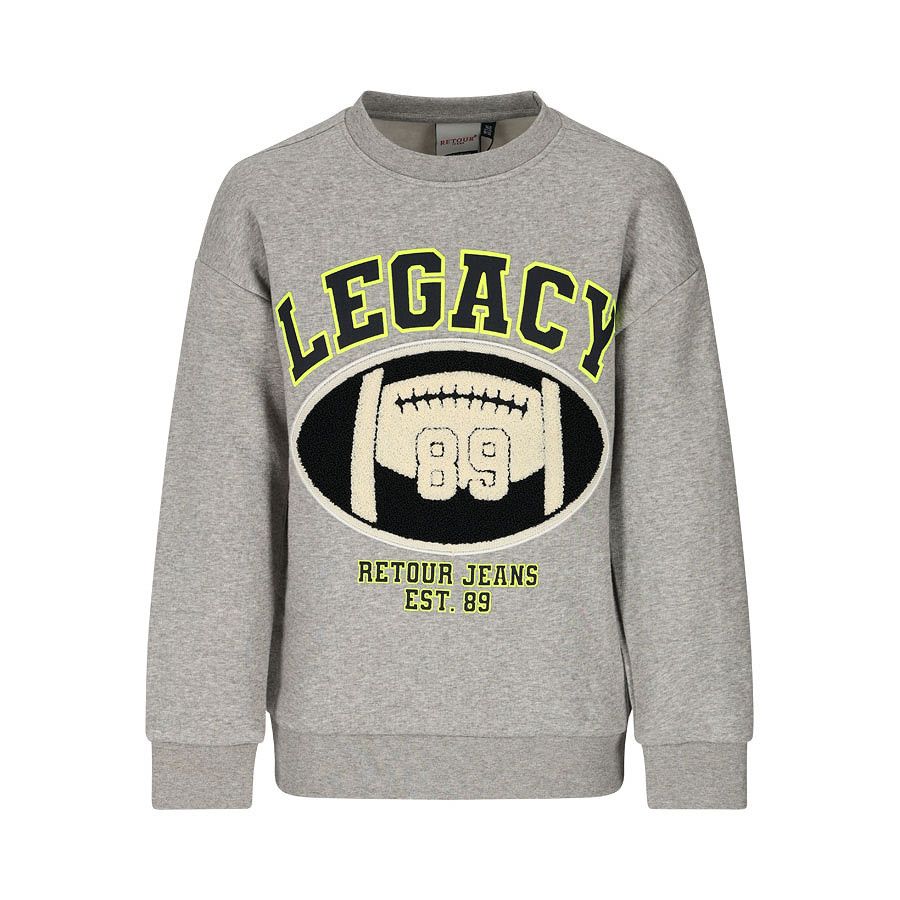 Retour Sweater Gian - Grey Melange, Kleur: grey melange, Maat: 11/12