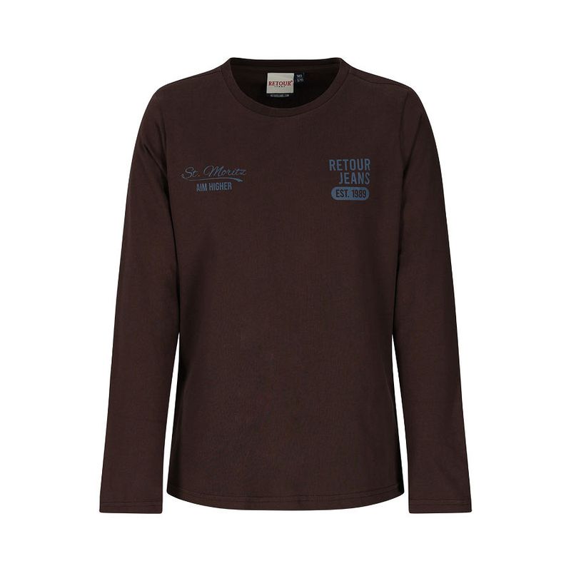 Retour T-Shirt Mark Longsleeve - Chocolat
