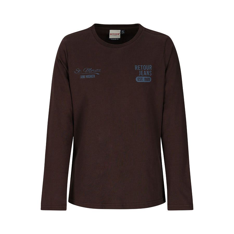 Retour T-Shirt Mark Longsleeve - Chocolat, Kleur: Chocolat, Maat: 11/12