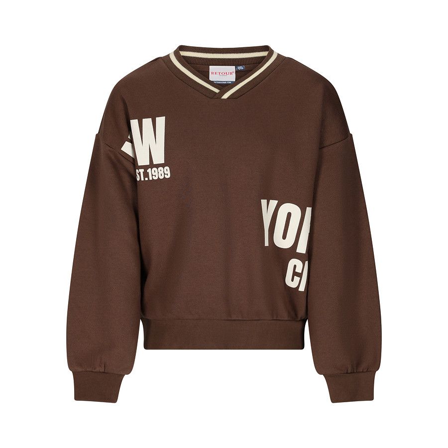 Retour Sweater Brigitta - Cafe Au Lait, Kleur: cafe au lait, Maat: 11/12