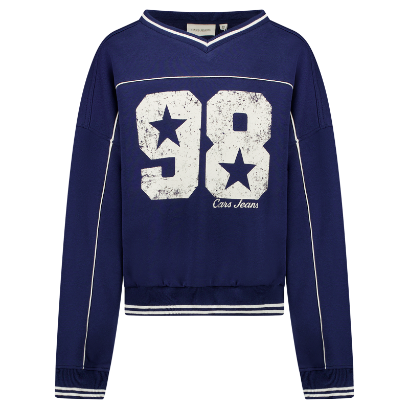 Cars Sweater Naida V-Neck - Navy, Kleur: Navy, Maat: 10