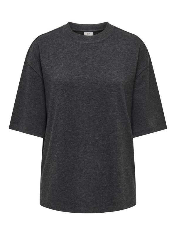 JDY Short Sleeve O-Neck Top Vita Life Jrs Dia - Dark Grey Melange