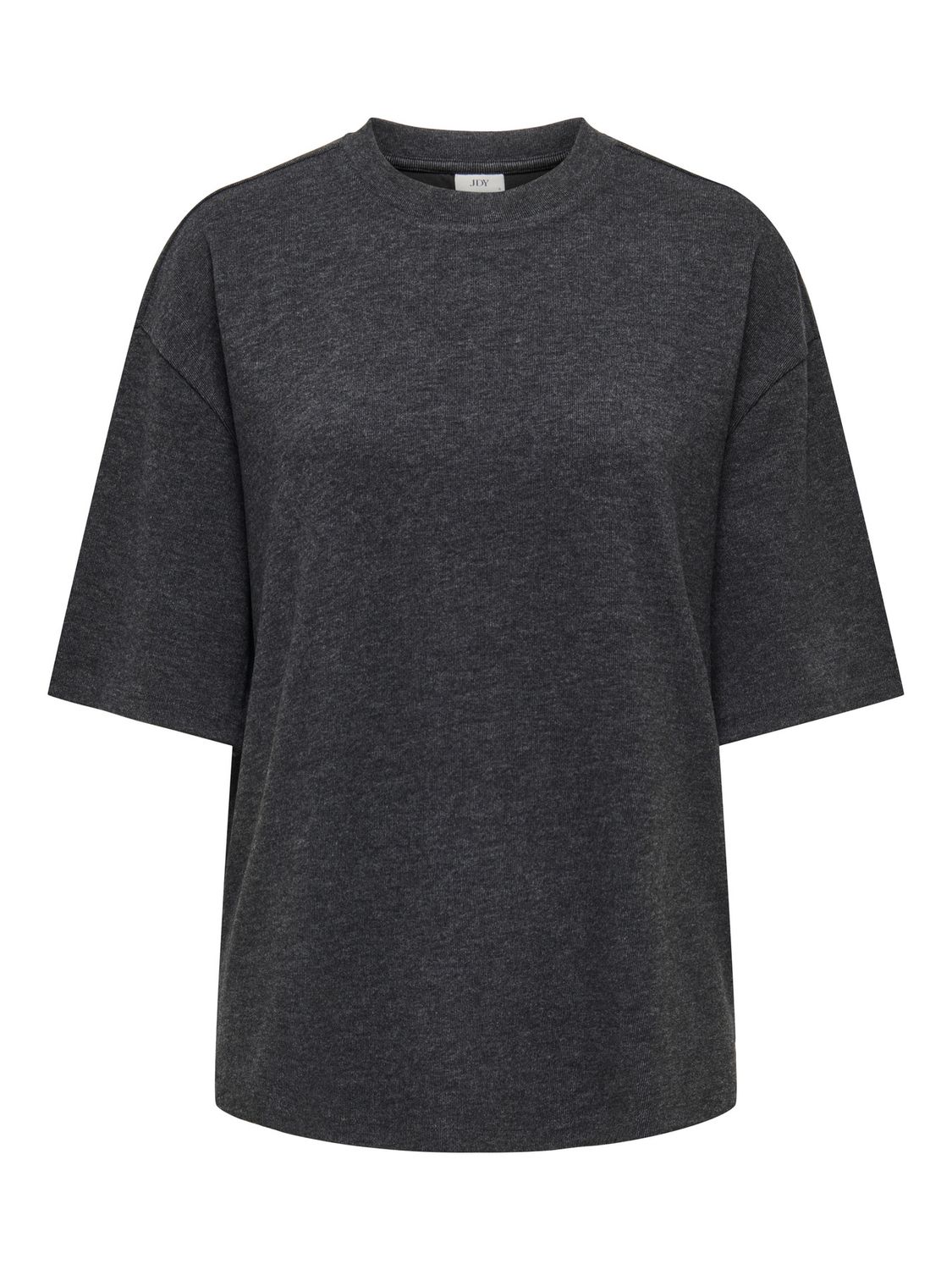 JDY Short Sleeve O-Neck Top Vita Life Jrs Dia - Dark Grey Melange, Kleur: Dark Grey Melange, Maat: M