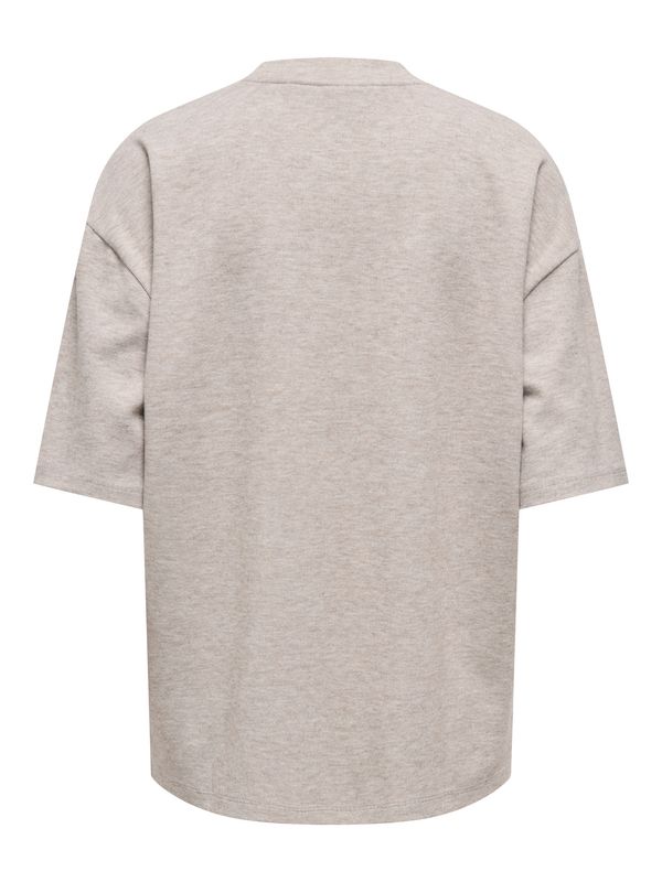 JDY Short Sleeve O-Neck Top Vita Life Jrs Dia - Chateau Gray