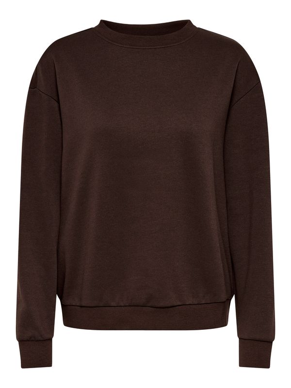 JDY Long Sleeve Textured Sweatshirt Nanna Life Jrs Dia - Coffee Bean