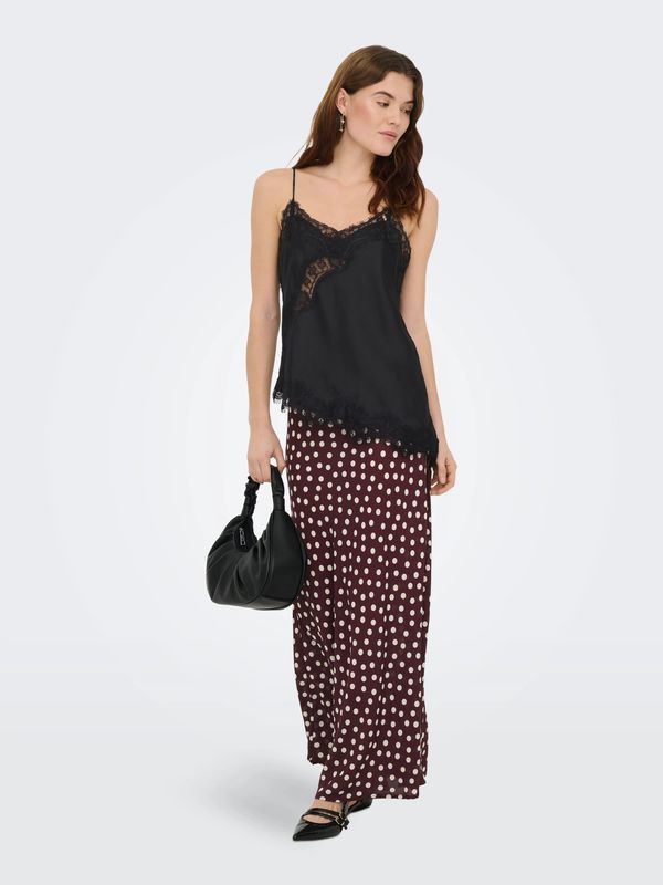 JDY Sleeveless Asymmetrical Lace Singlet Fifi - Black