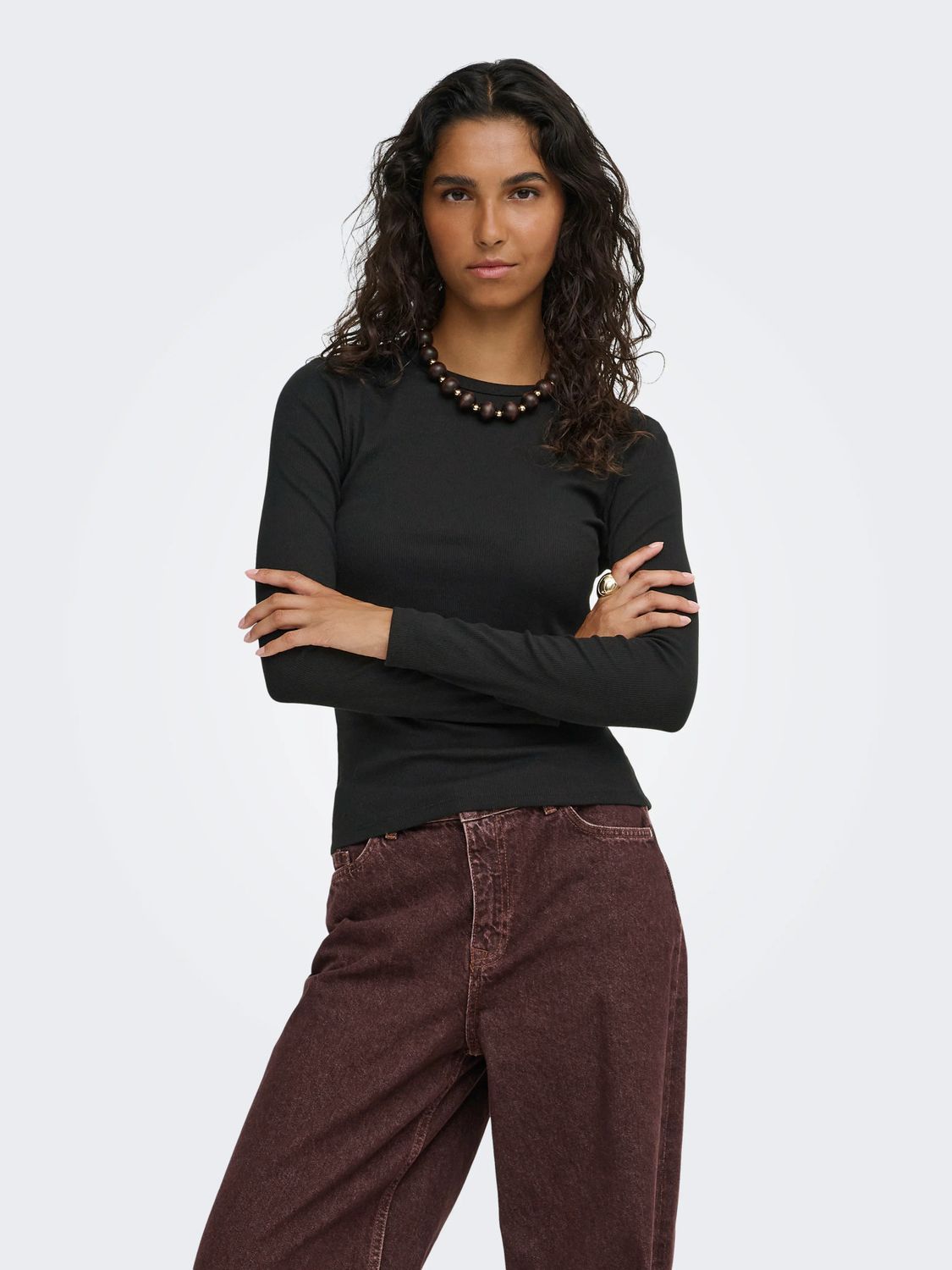 JDY Long sleeve Lucky  – Black, Kleur: Black, Maat: M