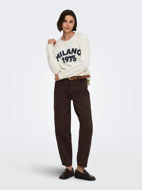 JDY Long Sleeve O-Neck Knit Pullover Ciao - Cloud Dancer