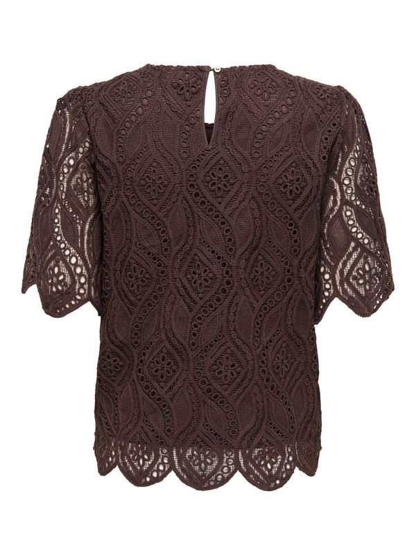 JDY Lace Top Gilda -Coffee Bean