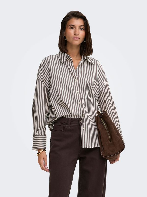 JDY Long Sleeve Loose Blouse Vesper Wvn - Cloud Dancer