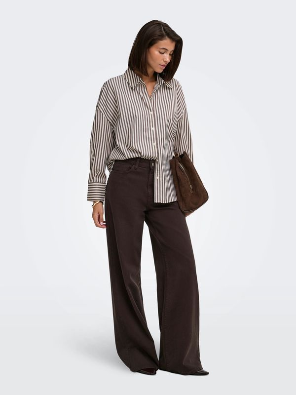JDY Long Sleeve Loose Blouse Vesper Wvn - Cloud Dancer