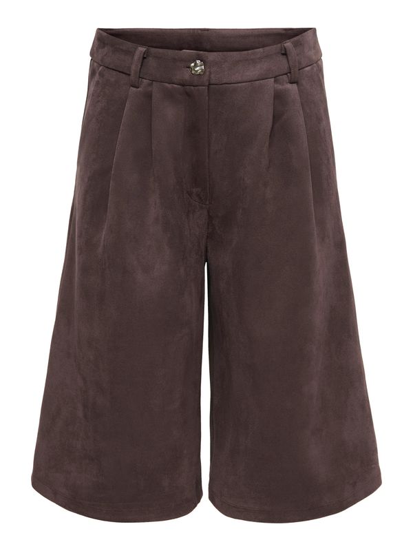 JDY Faux Suede Bermuda Shorts Eta - Mulch