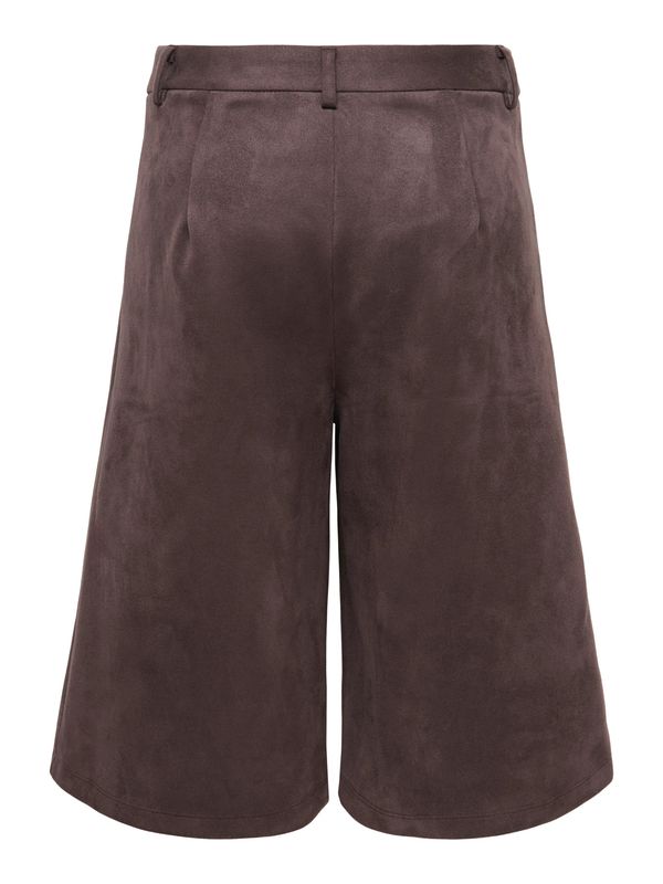 JDY Faux Suede Bermuda Shorts Eta - Mulch