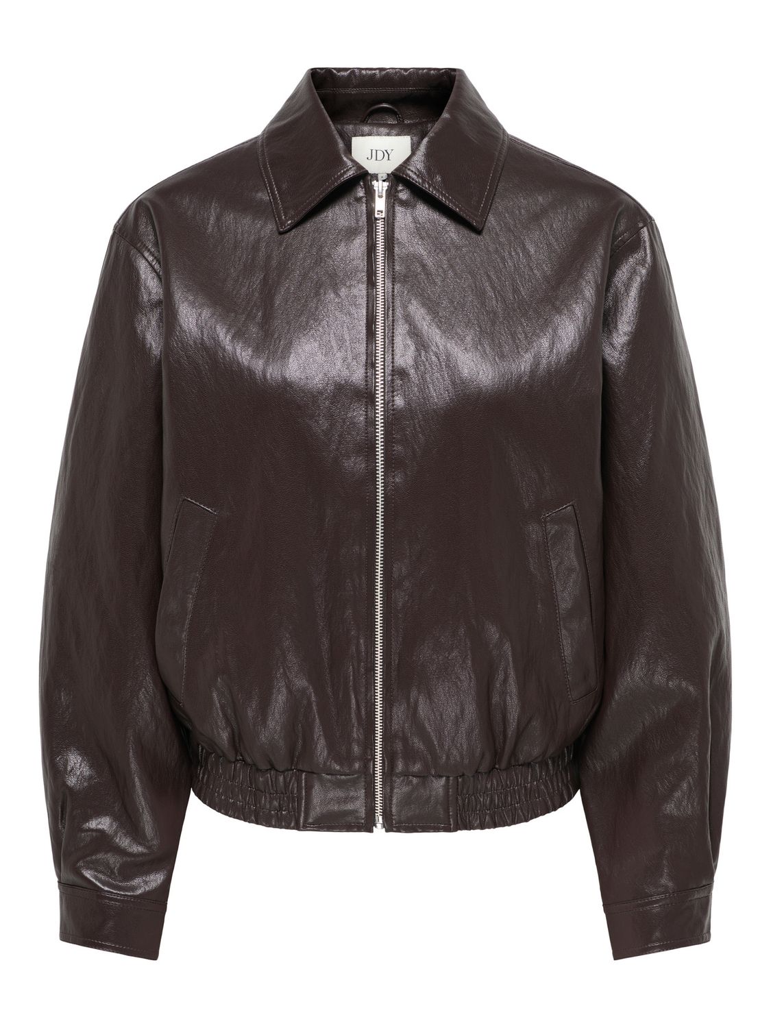 JDY Faux Leather Jacket Abby  - Chocolate Torte, Kleur: Chocolate Torte, Maat: S