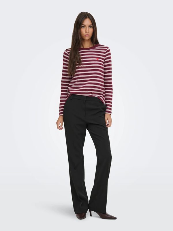 JDY Long Sleeve Printed Top Pisa - Windsor Wine