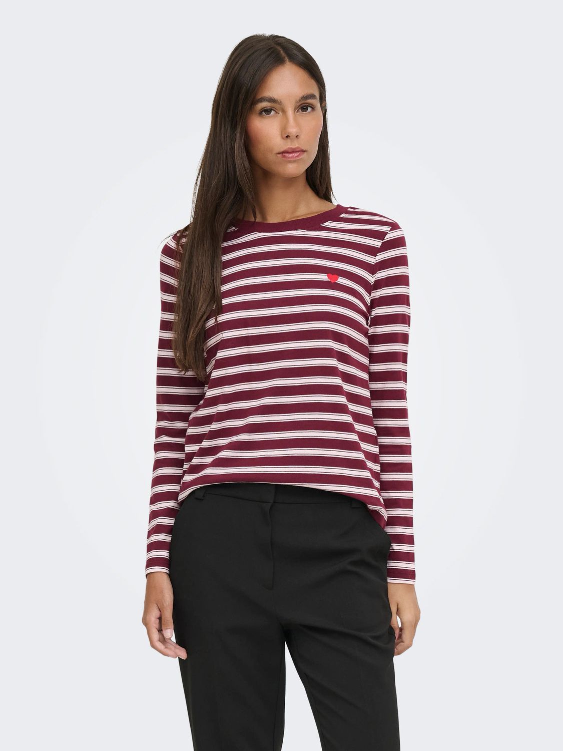 JDY Long Sleeve Printed Top Pisa - Windsor Wine, Kleur: Windsor Wine CHELSEA STRIPE, Maat: XS