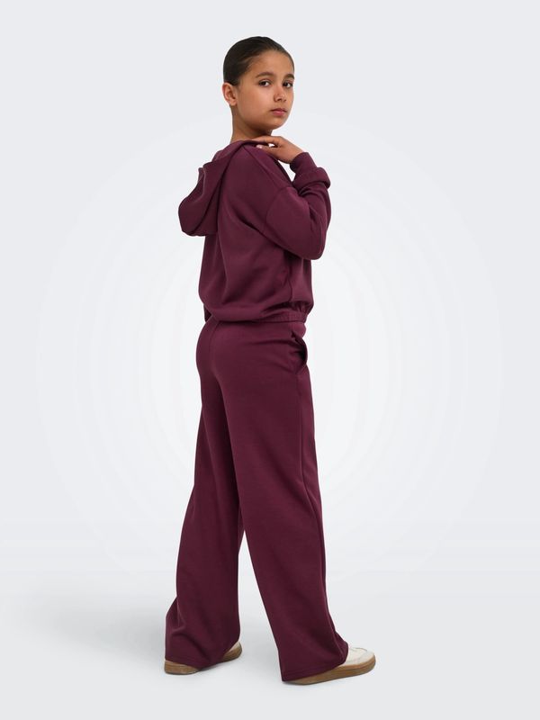 Only Girls Broek Ada-Nella Heart Pant - Fig Fig Emb.