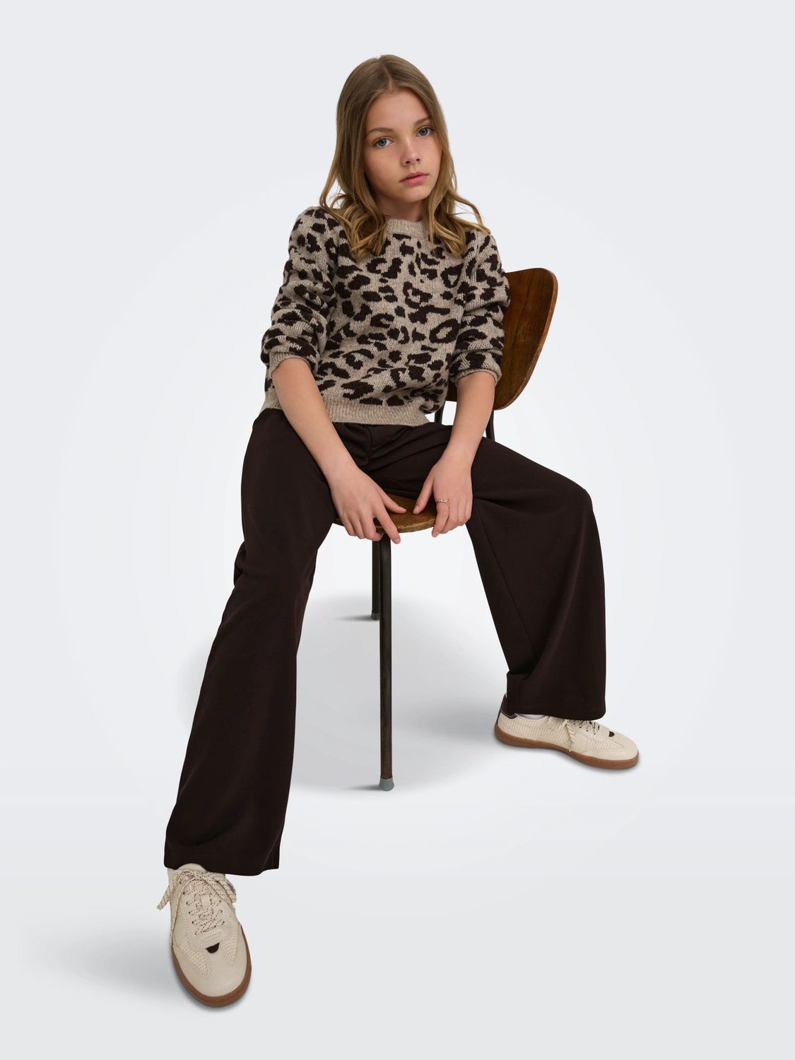 Only Girls Leo O-Neck Dora Life - Savannah Tan, Kleur: Savannah Tan Bracken/Speckles, Maat: 134/140