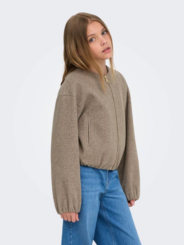 Only Girls Short Bomber Adina Life - Taupe Gray