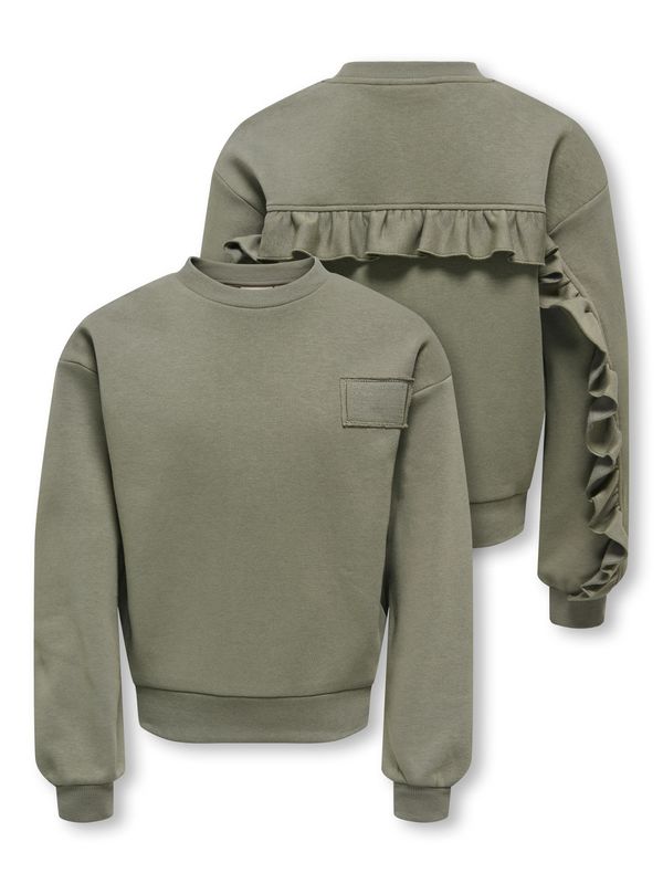 Only Girls O-Neck Ruffle Annie - Smokey Olive