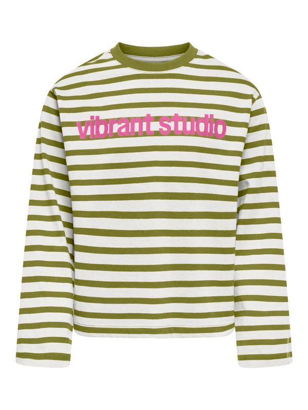 Only Girls Stripe Top Lida - Cloud Dancer Cardemom