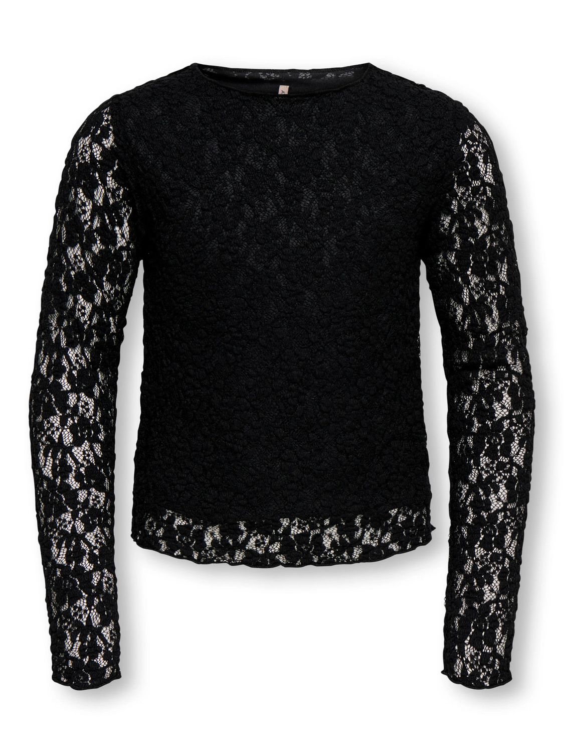 Only Girls Lace Top Leika - Black, Kleur: Black, Maat: 158/164