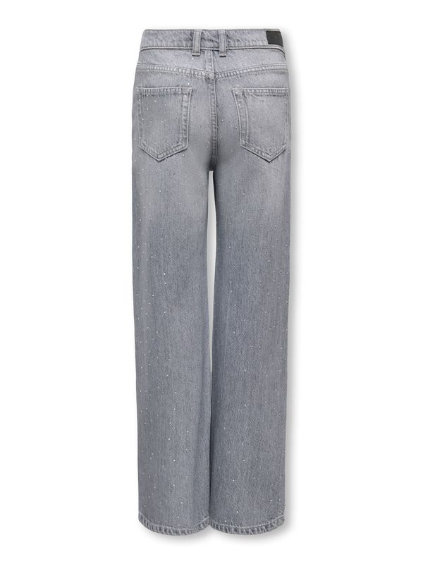 Only Girls Wide Denim Cobain - Light Grey