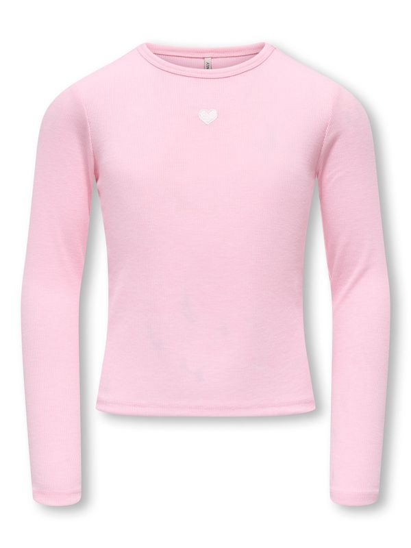 Only Girls June Emb Tee Elva - Pink Lady