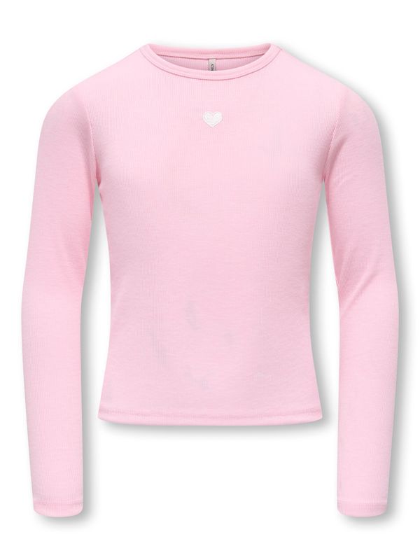Only Girls June Emb Tee Elva - Pink Lady
