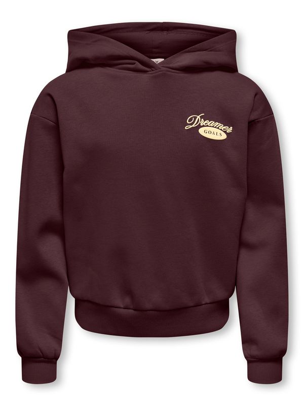 Only Girls Hoodie Tienna Printed - Fudge