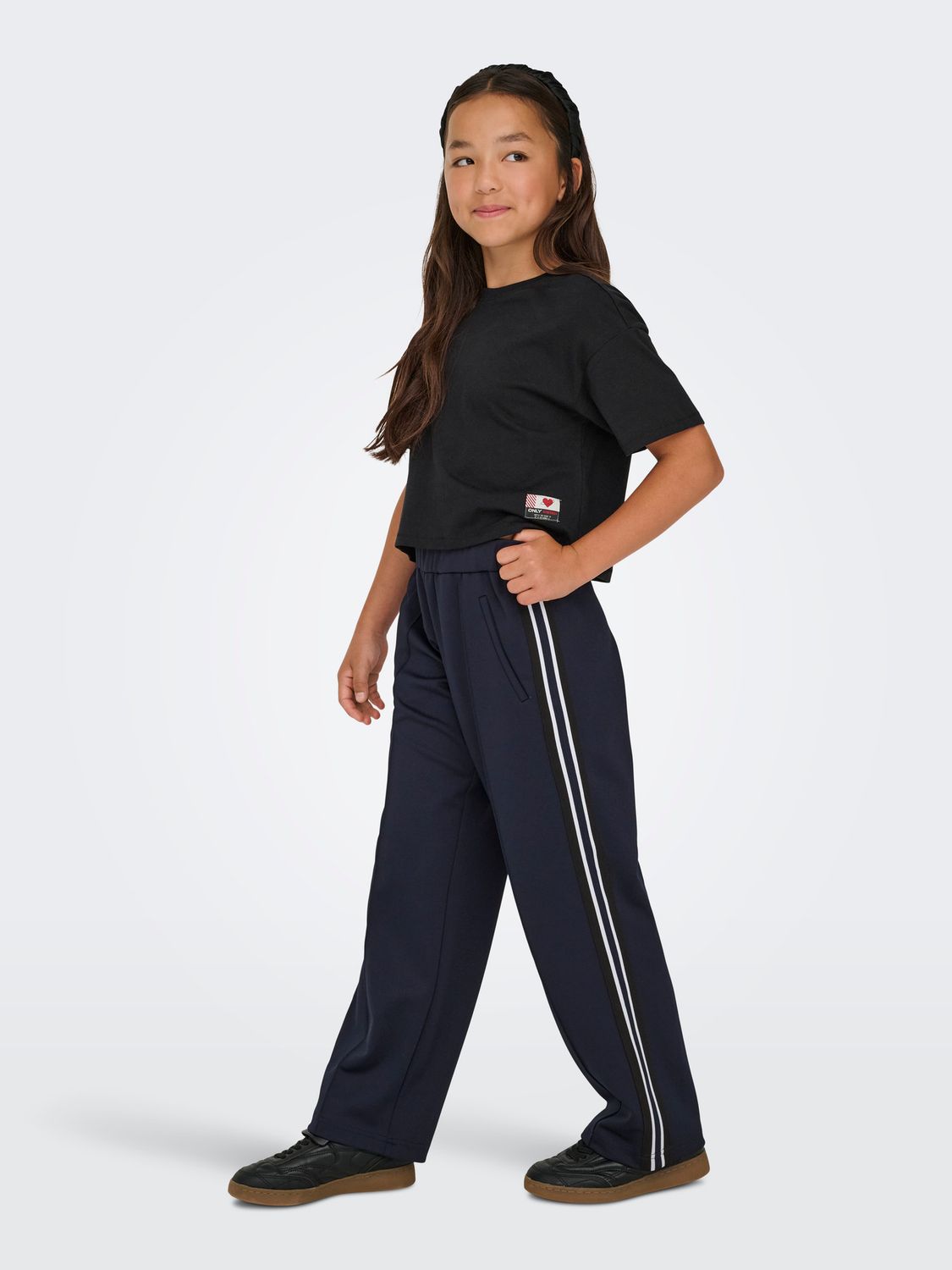 Only Girls Track Pant Warm Up Life X- Night Sky, Kleur: Night Sky Panel White/Black/Night Sky, Maat: 140