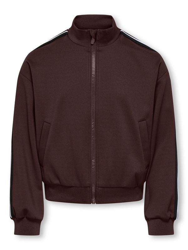 Only Girls Track Zip Jacket Warm Up Life X - Coffee Bean