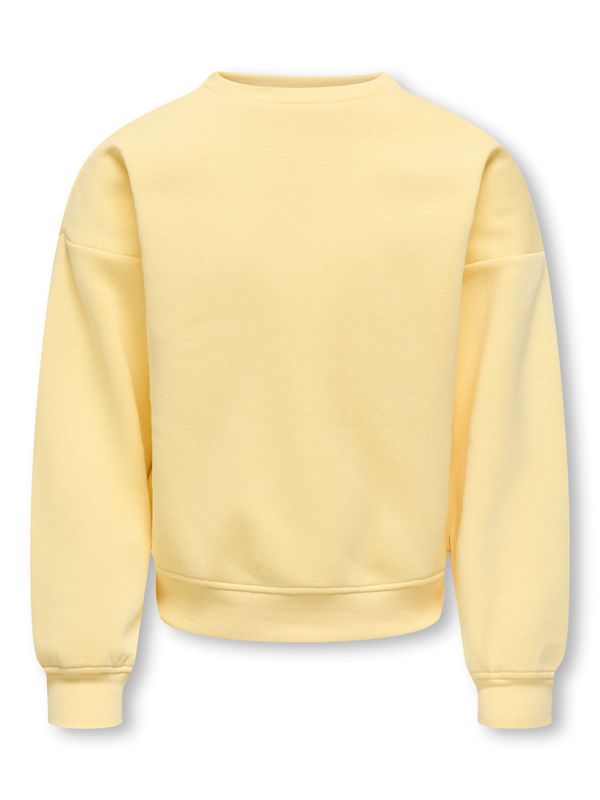 Only Girls Sweat Long Sleeve Back/Sleeve Print - Mellow Yellow