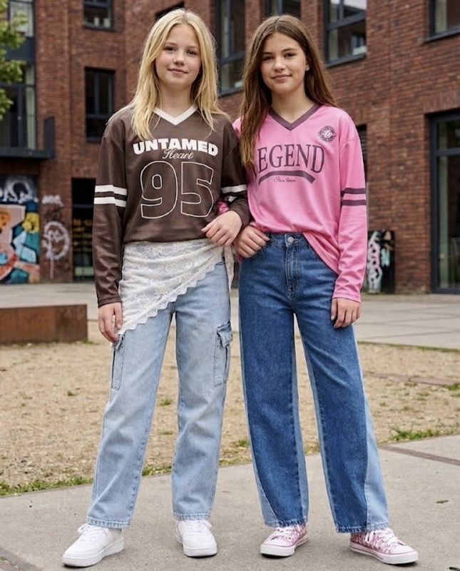 Only Girls V-Neck Sporty Top Lulu - Fiji