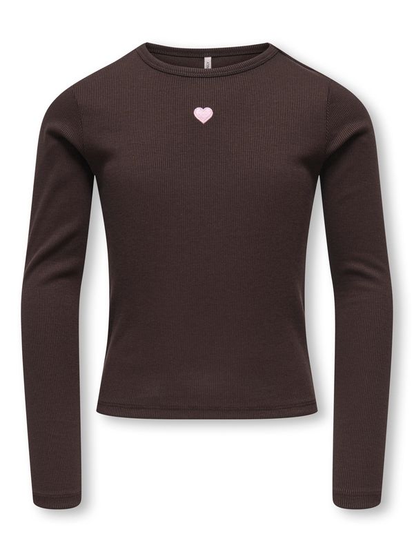 Only Girls June Emb Tee Elva - Coffee Bean