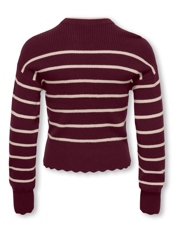 Only Girls O-Neck Pullover Ibi - Fig Whitecap