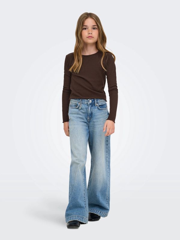 Only Girls O-Neck Top Nella - Coffee Bean