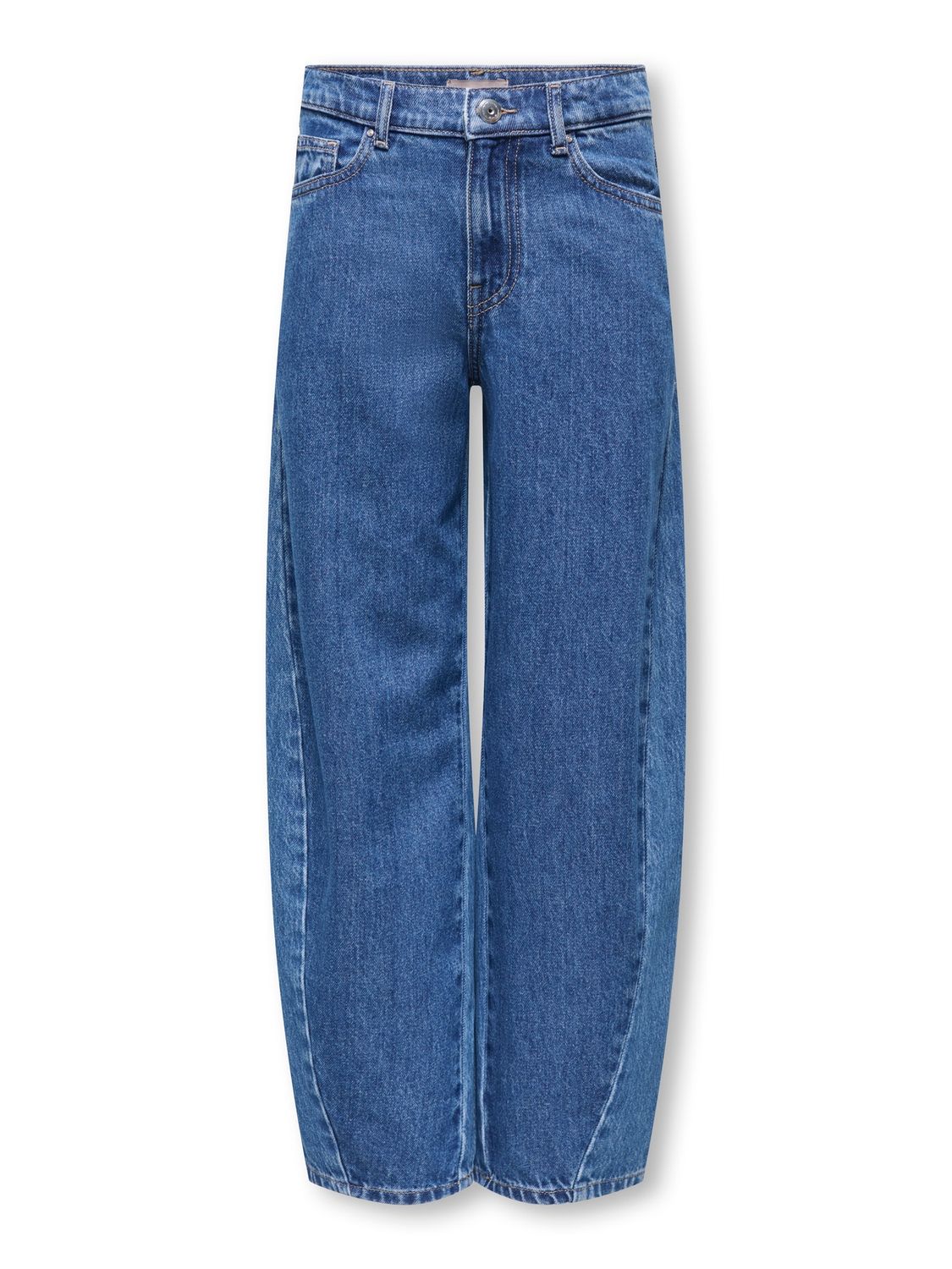Only Girls Taylor Barrel Jeans - Medium Blue, Kleur: Medium Blue Denim TWO TONED, Maat: 140
