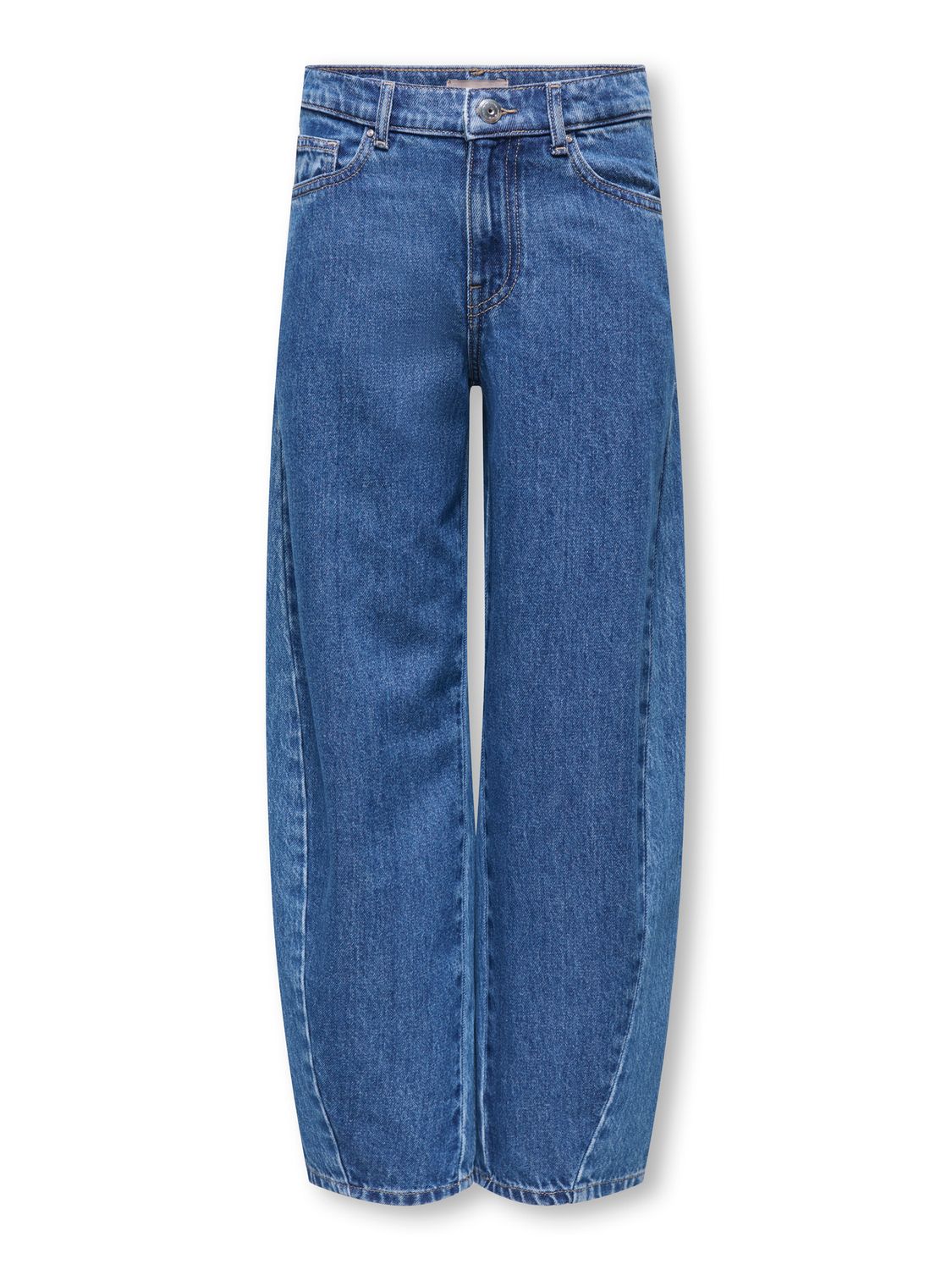 Only Girls Taylor Barrel Jeans - Medium Blue, Kleur: Medium Blue Denim TWO TONED, Maat: 140