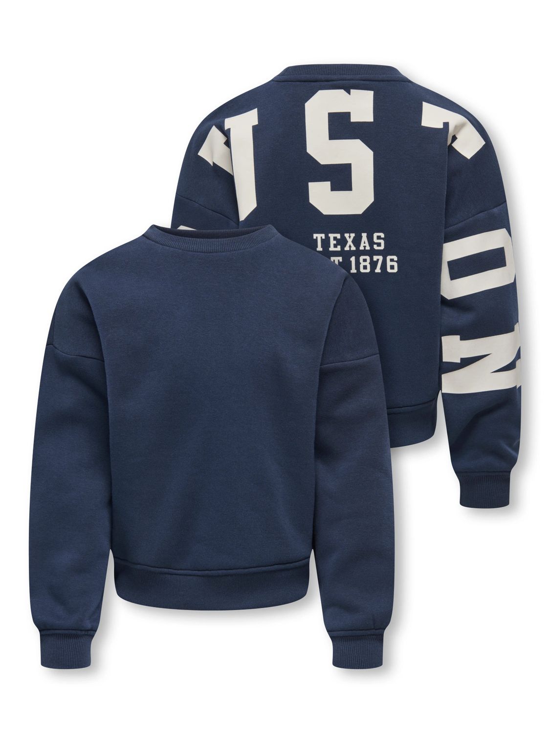 Only Girls Sweat Long Sleeve Back/Sleeve Print - Night Sky, Kleur: Night Sky Birch/Houston, Maat: 134/140
